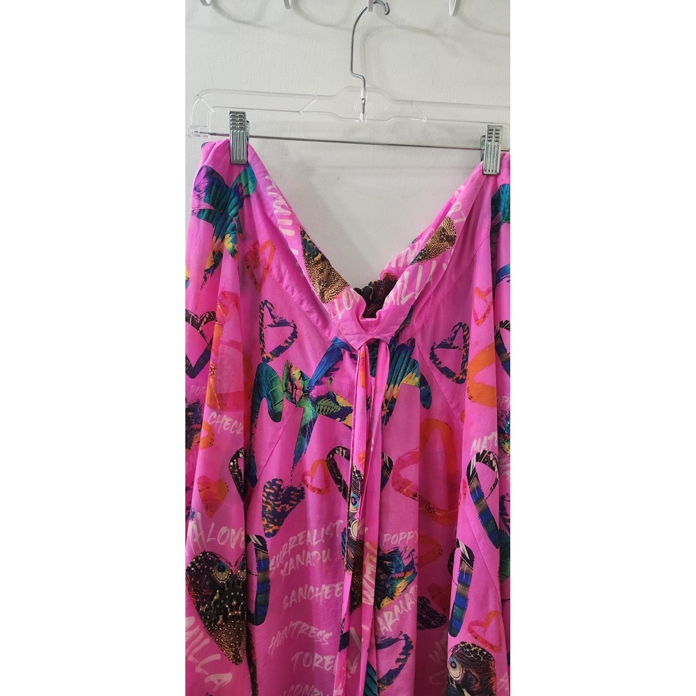 Camilla Pink Heart Leopard Print Silk sarvel trousers OS - Picture 2 of 12
